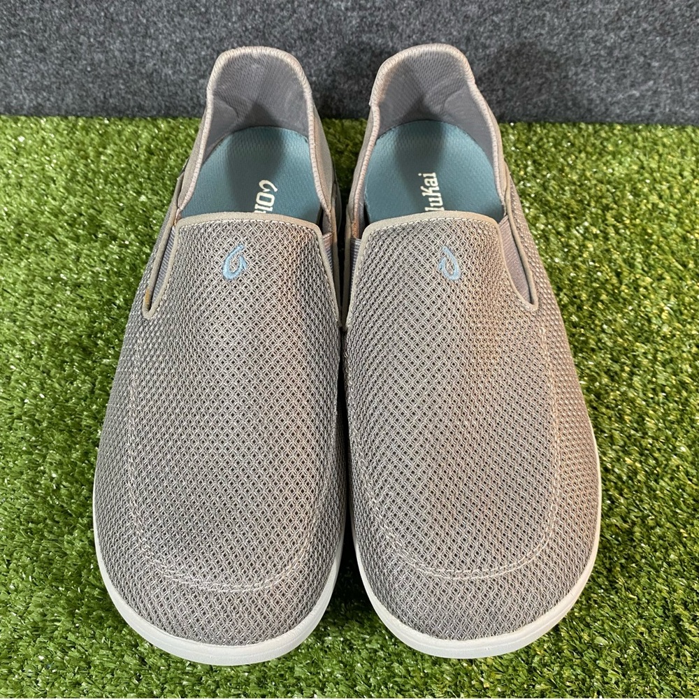 Olukai Nohea Pae Shoes Mens Size 9 Brown Mesh Slip On Comfort Walking Sneakers